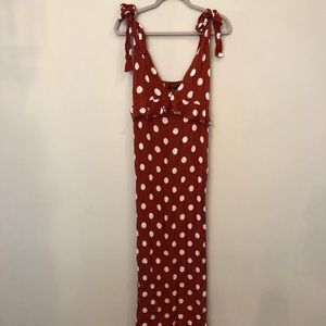 Polka dot maxi dress